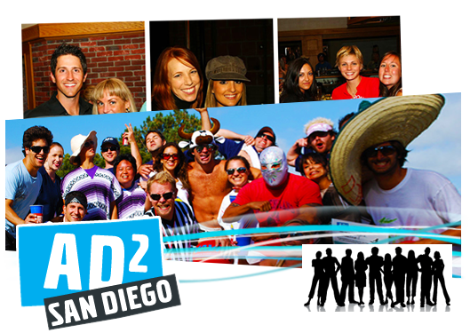 Website for AD2 San Diego, built on Wordpress CMS